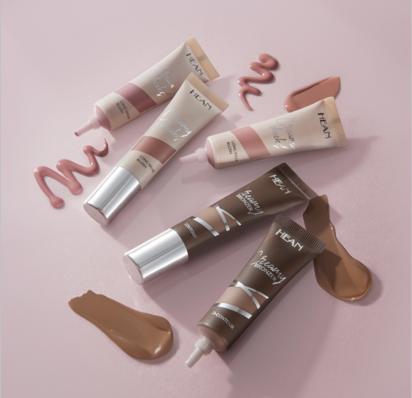 Nieuw in het assortiment, creamy blush en bronzen